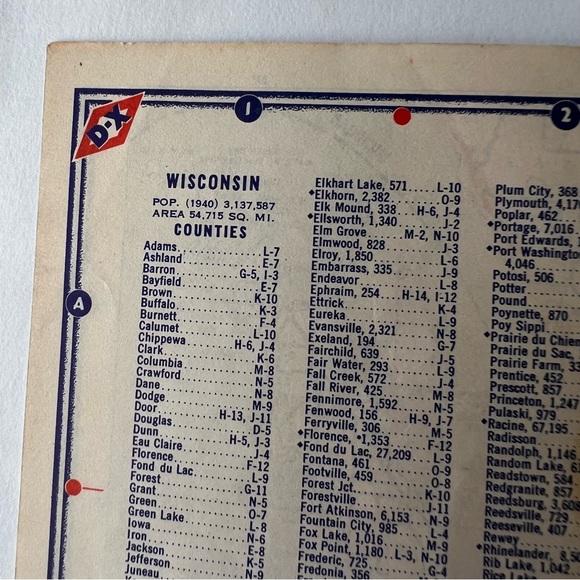 Vintage State 1940’s Michigan Missouri Wisconsin road maps - Picture 6 of 10